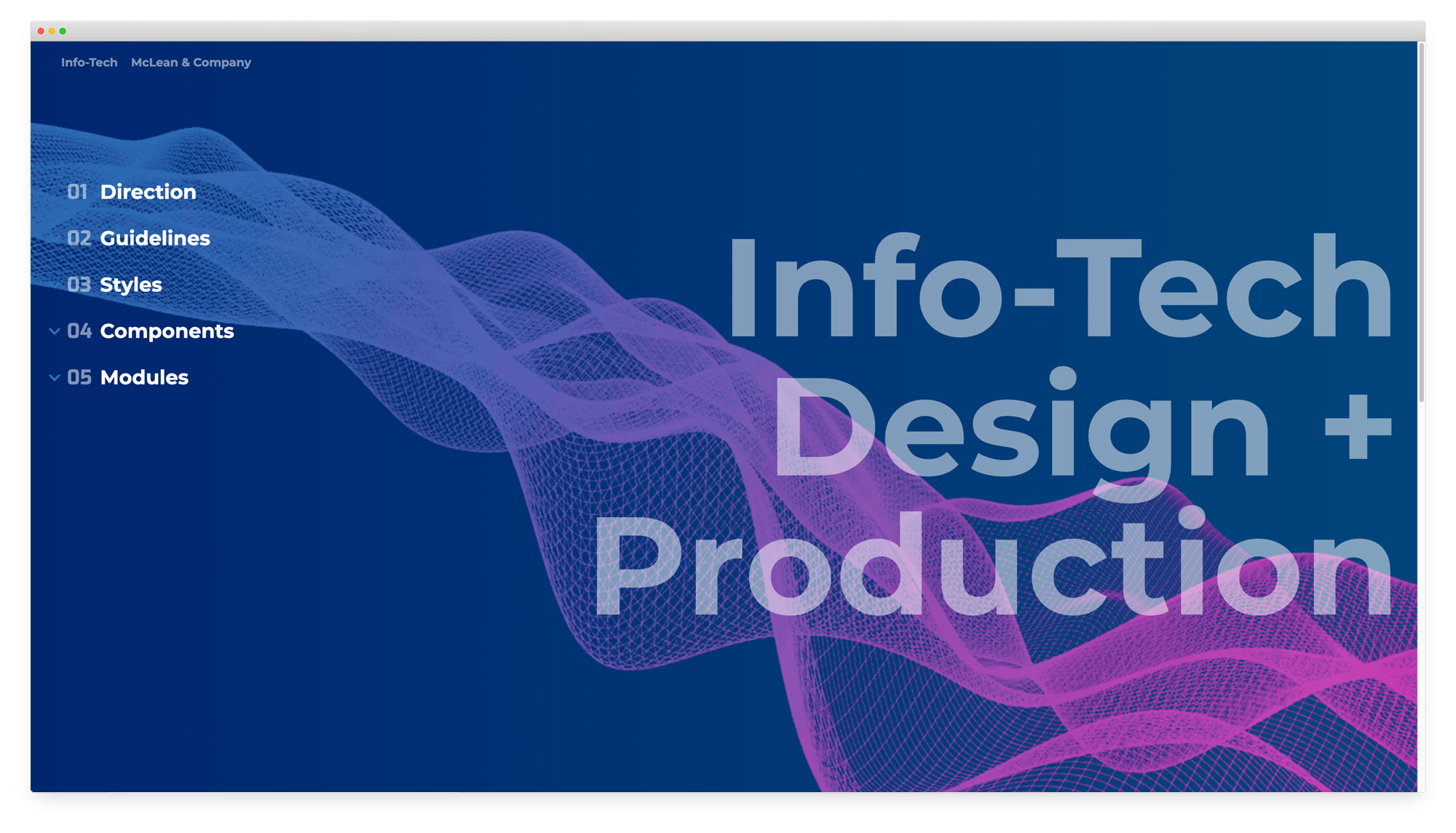 Screenshot of the ITRG Design System